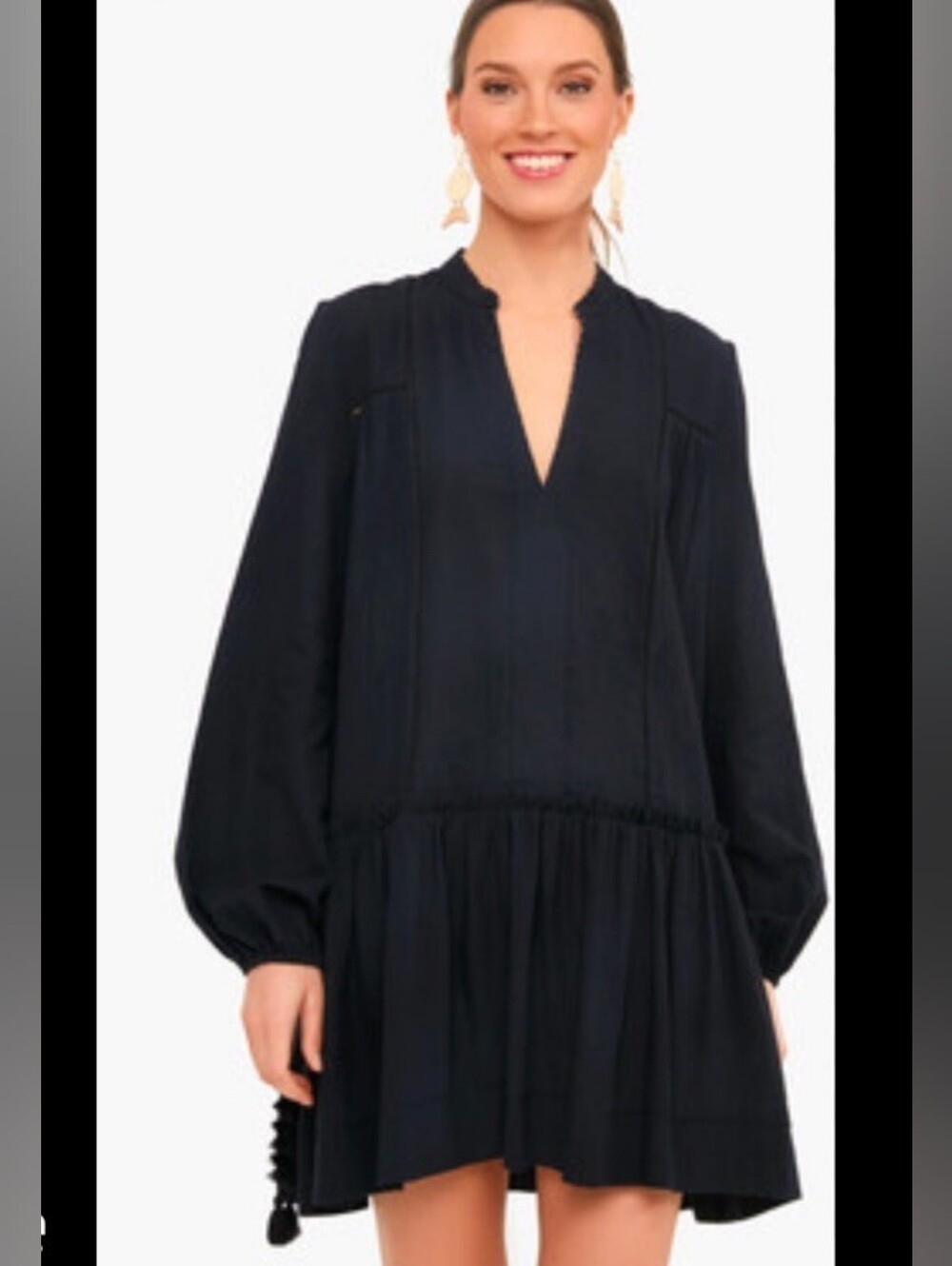 Tuckernuck Pomander Place Ophelia Black Coverup Swing Dress Tunic - Size Small
